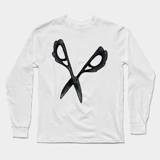 Black Scissors sticker Long Sleeve T-Shirt